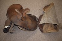 Lot 287 - A Champion & Wilton lady's brown leather side...