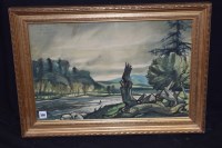 Lot 358 - Alex Jardine - ''An angler at Big Dip Pool,...