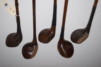 Lot 417 - Five hickory shafted, lead weighted...