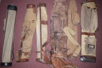 Lot 482 - A tartan Spalding golfing bag with wheels; an...