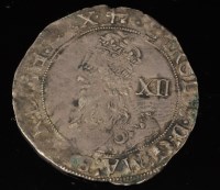 Lot 391 - A Charles I shilling 1613 8-9, m.m. anchor,...