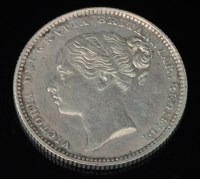 Lot 410 - A Queen Victorian shilling, 1885, type A7,...