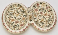 Lot 86 - Zsolnay Pecs double dish of 'Islamic' interest,...