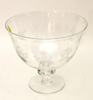 Lot 98 - Glass 'Light Infantry' bowl, etched with...