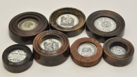 Lot 137 - Seven printed pot lids of 'Pharmaceutical'...