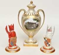 Lot 144 - Pair of limited edition figures of griffin and...