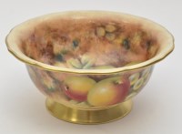 Lot 162 - Royal Worcester bowl, signed ''J. Smith'',...
