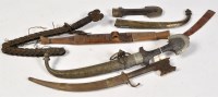 Lot 211 - Two Moroccan Jambiyas, (one with blade broken...