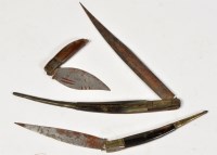 Lot 212 - Three 19th Century Spanish Navaj folding...