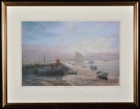 Lot 317 - Walter Holmes (1936-) Sunrise Holy Island,...