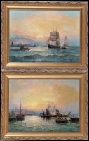 Lot 386 - William Thornley (fl.1857-1898) ''Old hulks on...