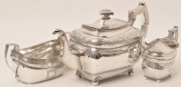 Lot 439 - A George III two-piece silver tea service, by...