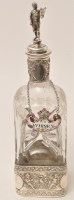 Lot 447 - Edwardian silver mounted and glass glug glug...