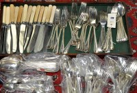 Lot 451 - A Victorian silver flatware service, by...