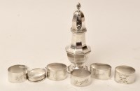 Lot 457 - An Edwardian silver sugar caster, Birmingham...
