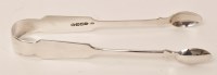 Lot 459 - A pair of Victorian silver fiddle pattern...