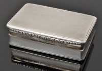 Lot 468 - A George V silver snuff box, by George Unite &...