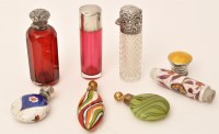 Lot 471 - A late Victorian cut glass scent bottle with...