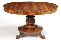Lot 822 - A Regency rosewood tip-up-top breakfast table,...
