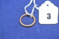 Lot 3 - A 22ct. yellow gold wedding band, ring size I,...