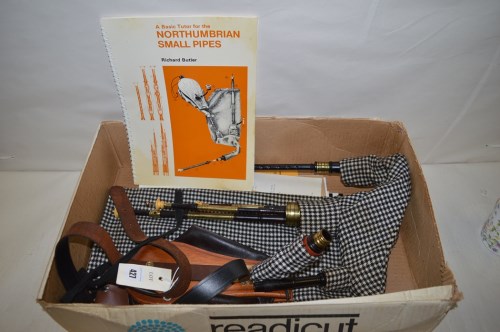 Lot 427 - A set of Northumbrian small pipes; together...