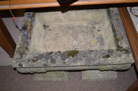 Lot 665 - A composition rectangular garden trough,...