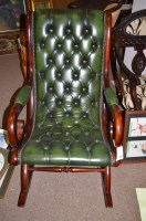 Lot 688 - A reproduction Victorian style mahogany framed...
