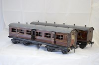 Lot 1549 - Bassett Lowke 1-gauge 3rd/brake bogie coach,...