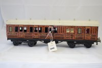 Lot 1550 - Bing for Bassett Lowke 1-gauge 3rd/brake bogie...