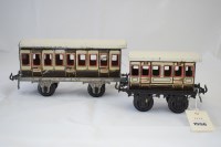 Lot 1556 - Bing 1-gauge 1st class coach; and a Bing...