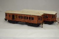 Lot 1563 - Two Bing 0-gauge 1st class bogie coaches, in L...