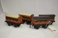 Lot 1565 - Four Bing 0-gauge passenger coaches, all...