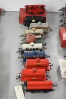 Lot 1581 - Eight Hornby 0-gauge oil tank wagons, branding...