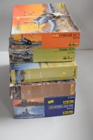 Lot 1673 - Heller model constructor kits: military ships,...