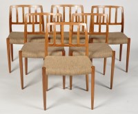 Lot 1002 - Niels Otto Moller for J.L. Moller: six...