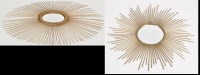 Lot 1026 - Two modern wall mirrors, with gold painted...