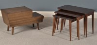 Lot 1055 - A nest of three mid 20th Century mahogany and...