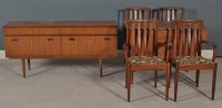 Lot 1071 - A mid 20th Century teak dining room suite,...