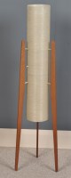Lot 1072 - A 1960's rocket floor lamp, with tri-form teak...