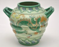 Lot 1112 - Charlotte Rhead for Crown Ducal: a two-handled...