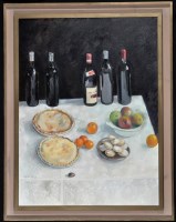 Lot 1178 - John Jones - ''Christmas'' - a table laid with...