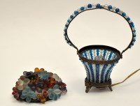 Lot 66 - European giltmetal mounted colour glass basket...