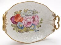 Lot 101 - White ground oval shape comport probably...