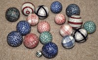 Lot 114 - Nineteen 19th Century carpet bowls, comprising:...