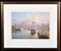 Lot 173 - Walter Holmes (1936- ) Newcastle Quayside with...