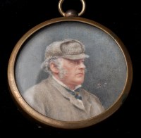 Lot 177 - Rosa Carter Miniature portrait of a man...