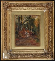 Lot 235 - Wilson Hepple (1853-1937) A timber cart on a...