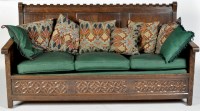 Lot 287 - A Victorian carved oak Gothic Arts & Crafts...