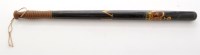 Lot 379 - A Victorian turned wooden truncheon, ebonised...