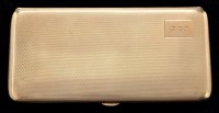 Lot 516 - A George V 9ct. yellow gold cigarette box, by...